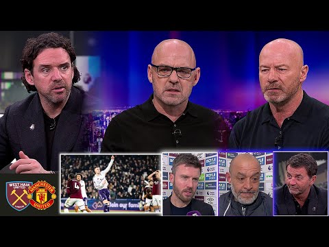 MOTD West Ham vs Man United 1-1 Alan Shearer react to Sesko Late Crazy Goal 🔥| Carrick reaction