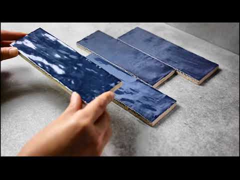 Blue Reef Gloss - La Riviera 65x200 Subway Wall Tiles