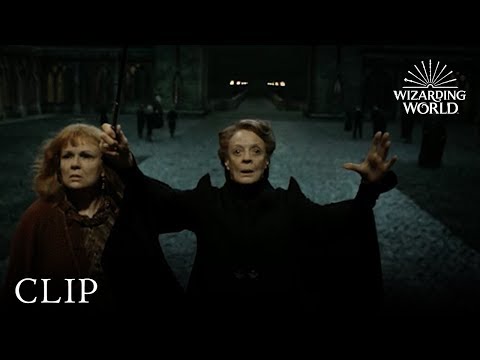 Professor McGonagall Protects Hogwarts | Harry Potter and the Deathly Hallows Pt. 2