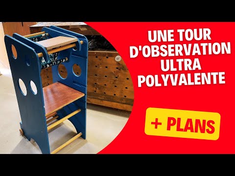 4en1 : Tour d'observation, chaise enfant , bureau, chaise haute bébé
