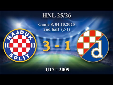 8.  2009 U17  Hajduk 3 (2)-(1) 1 Dinamo, HNL, 2nd half, 04.10.2025 #croatiafootball