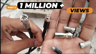 Cable connector fitting || rg6 connector installation without special tools || JK Dish info