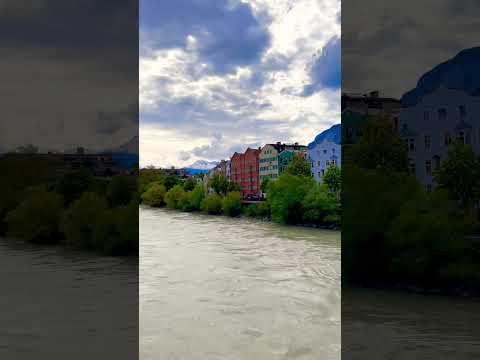Innsbruck Austria ..!! #innsbruck #austria #river #mountains #shorts #traveleurope #nature #colors