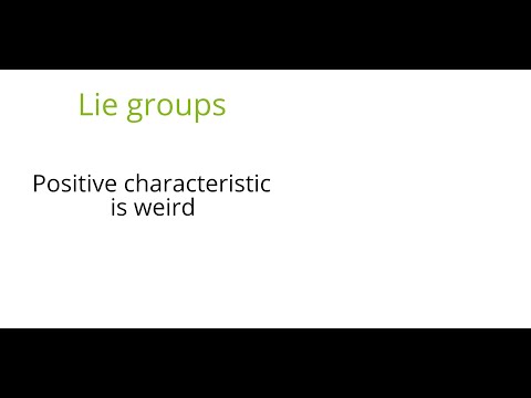 Lie groups: Positive characteristic is weird