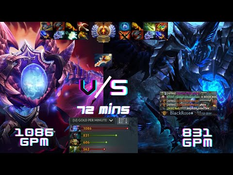 Epic 72 Minute Immortal Dota Game 1k GPM Arc Warden vs 800 GPM TerrorBlade Smurf SEA Ranked