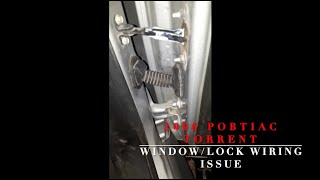 2006 Pontiac Torrent Window & Lock Wiring Problem