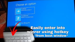 Enter into Windows recovery mode from BOOT using Hot Key.. press f12 | Asus Vivobook 15Oled