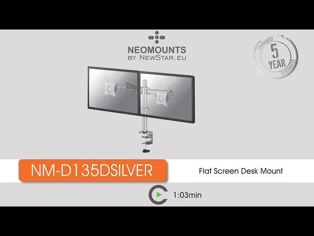 Vidéo teaser pour Neomounts NM-D135DSILVER FLAT SCREEN DESK MOUNT