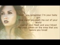 Demi Lovato For The Love Of A Daughter Lyrics On Screen