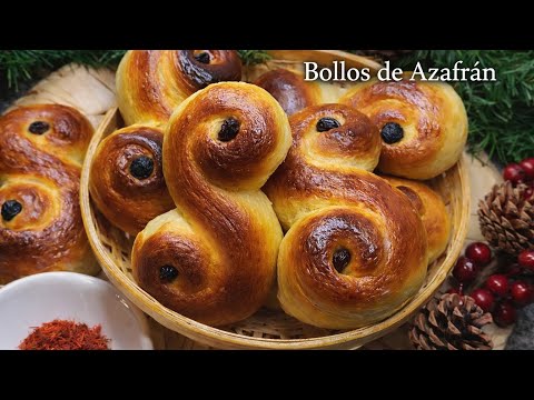 BOLLOS DE AZAFRÁN DE SANTA LUCÍA | BOLLOS SUECOS (LUSSEKATTER)
