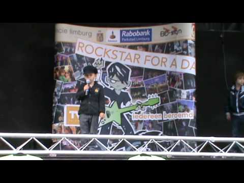 Rockstar for a day Devanio met Father and friend van Alain clarck