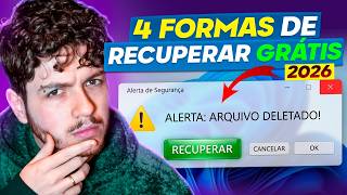 4 FORMAS DE RECUPERAR ARQUIVOS APAGADOS NO PC DE GRAÇA EM 2026!