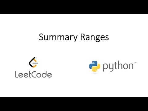 Leetcode 228 Summary Ranges Leetcode Leetcodepython Leetcodesolution Python