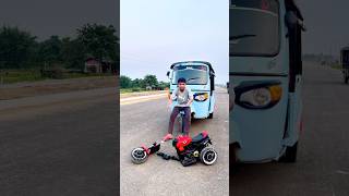 Download lagu 4x4 Piaggio Ape Electric Auto Rickshaw vs Bullet, bike crush unboxing 😍 mp3