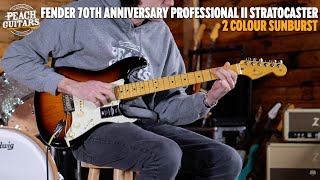 Video thumbnail for No Talking...Just Tones | Fender 70th Anniversary American Professional II Stratocaster by Peach Guitars