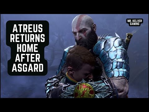 Atreus returns home after escaping to Asgard - God of War Ragnarok