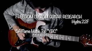Video thumbnail for 【Brush eight】FREEDOM CUSTOM GUITAR RESEARCH Hydra 22F 5A Flame Maple Top “YBC”【for sale】 by brusheight