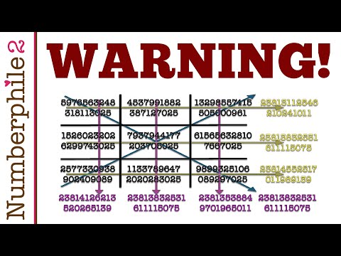 A warning about hunting for 'Parker Squares' - Numberphile