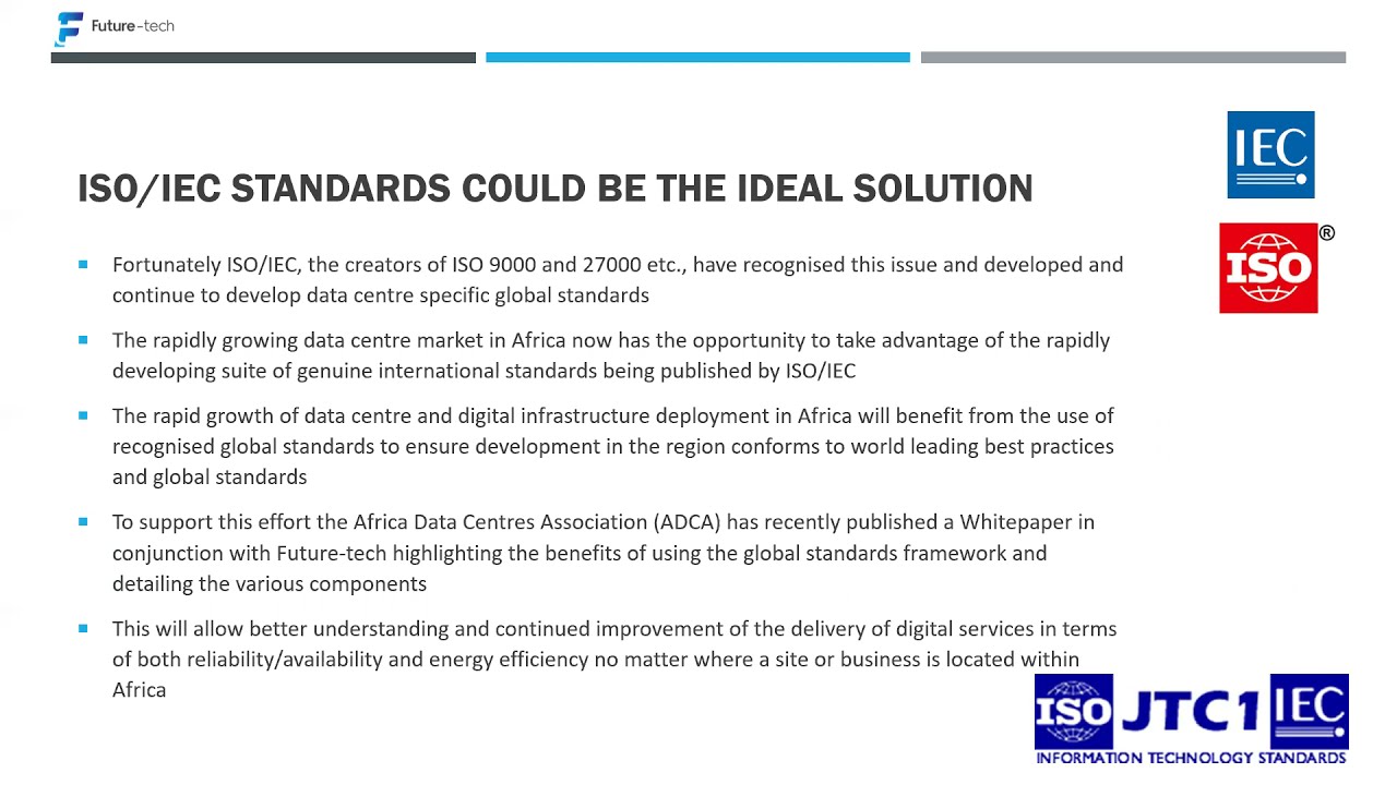Data Centre Standards for Africa - An ADCA and Future-tech presentation