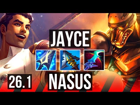 JAYCE vs NASUS (TOP) | 59K damage | NA Master | 26.1