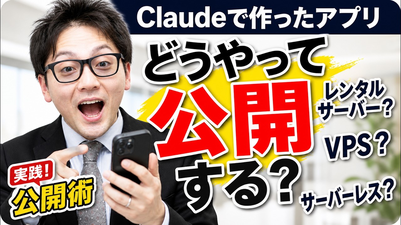 【Claudeで作ったアプリ、どうやって公開する？】レンタルサーバー？VPS？サーバーレス？AI時代の正しい選び方