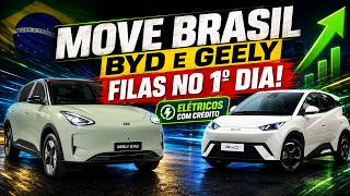 Move Brasil começa com filas: BYD e Geely disparam entre motoristas de app