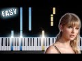 Taylor Swift - champagne problems - EASY Piano Tutorial by PlutaX