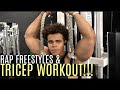 6 EXERCISES FOR TRICEP GAINS | Rap Freestyle Before The Gym!