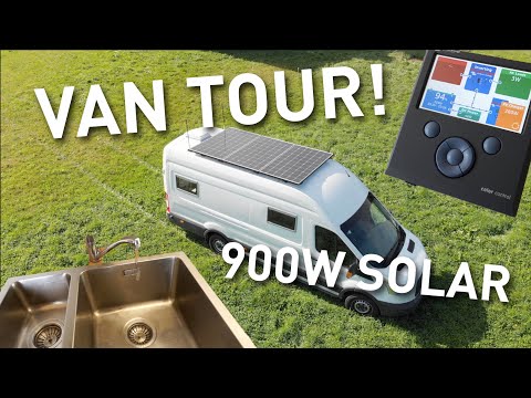 VAN TOUR: Shower, Office, Kitchen, Bedroom, Lounge in the Ultimate Van Conversion for #vanlife!
