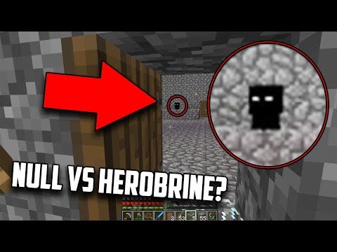 I found NULL on the HEROBRINE SEED in Minecraft... What does he want? (Null vs Herobrine)