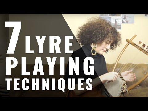 Seven Playing Techniques on a Lyre - a quick presentation by Lina Palera - LyreAcademy com