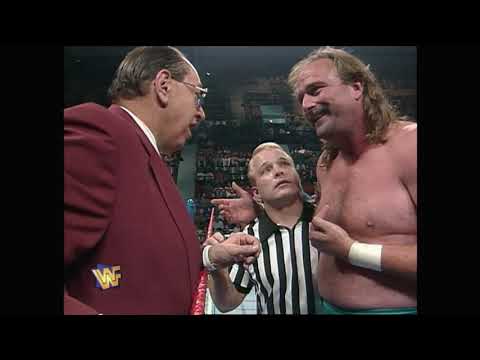 Jake the Snake pretends to be Drunk to get the drop on Jerry "the King" Lawler (WWF)