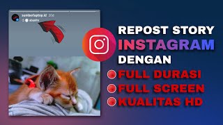 Cara Repost Story Instagram Full Screen & Full Durasi Kualitas HD | Terbaru 2024