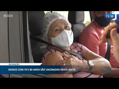 Idosos com 79 e 80 anos são vacinados nesta Sexta 12 03 2021