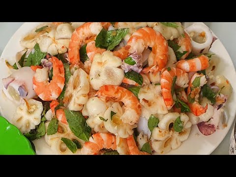 Cách Làm Gỏi Măng Cụt Hải Sản Ngon