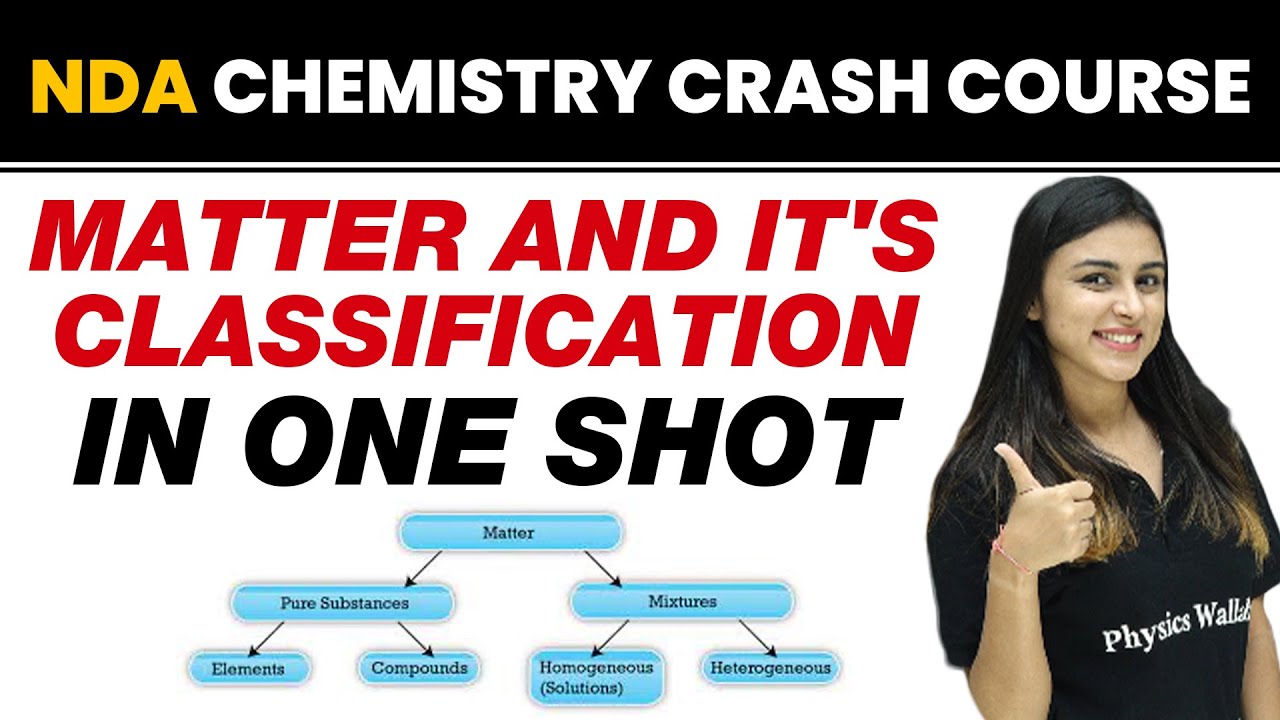 MATTER AND IT'S CLASSIFICATION  in One Shot || NDA Chemistry Crash Course