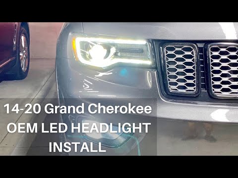 2014 - 2020 Jeep Grand Cherokee Bi-Xenon LED headlamp install with bumper & headlight removal.