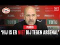 Bosz geeft na zege op Heerenveen blessure-update over PSV'er: 'Tegen Arsenal is hij er nog niet bij'
