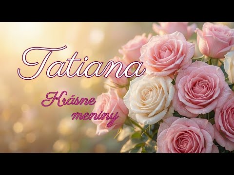 Tatiana 🌹 Najkrajšie blahoželanie k meninám  (Video prianie)