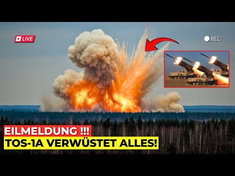 Russia's TOS 1A strikes fatally! Ukrainian defenses wiped out!