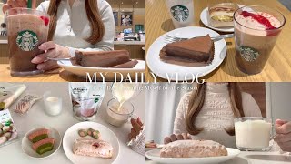 vlog｜自分をご機嫌にする日常🍓無印の桜スイーツで春を楽しむ🌸スタバ新作｜購入品紹介