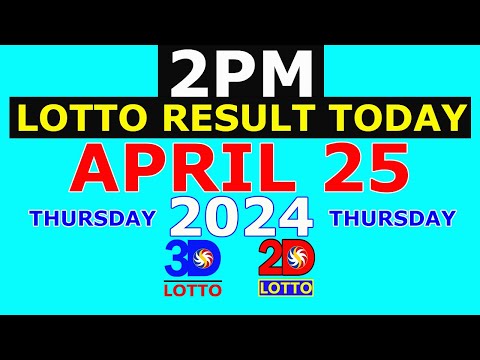 Lotto Result Today 2pm April 25 2024 (PCSO)