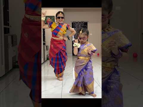 GOLDEN SPARROW Roma & Prac Saree மாமி⁉️Cute Sisters Dance Vibe On Trend❗#shorts #makeup #beautytips