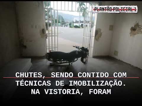 Homem invade quartel da PM com moto adulterada e diz que queria 'arrumar um problema'; vídeo mo