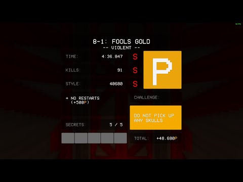 ULTRAKILL Fraudulence 8-1 Custom Level /// Fools Gold Playthrough (P-rank)