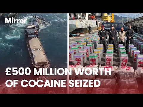 Spanish Police seize 10 TONNES of cocaine worth over £500 MILLION near the Canary Islands