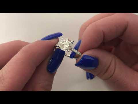1.5ct Lab Grown Diamond Engagement Ring with Side Stones