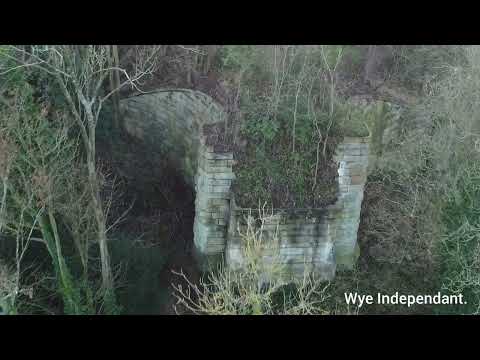 Lower Lydbrook river and Viaduct remains.