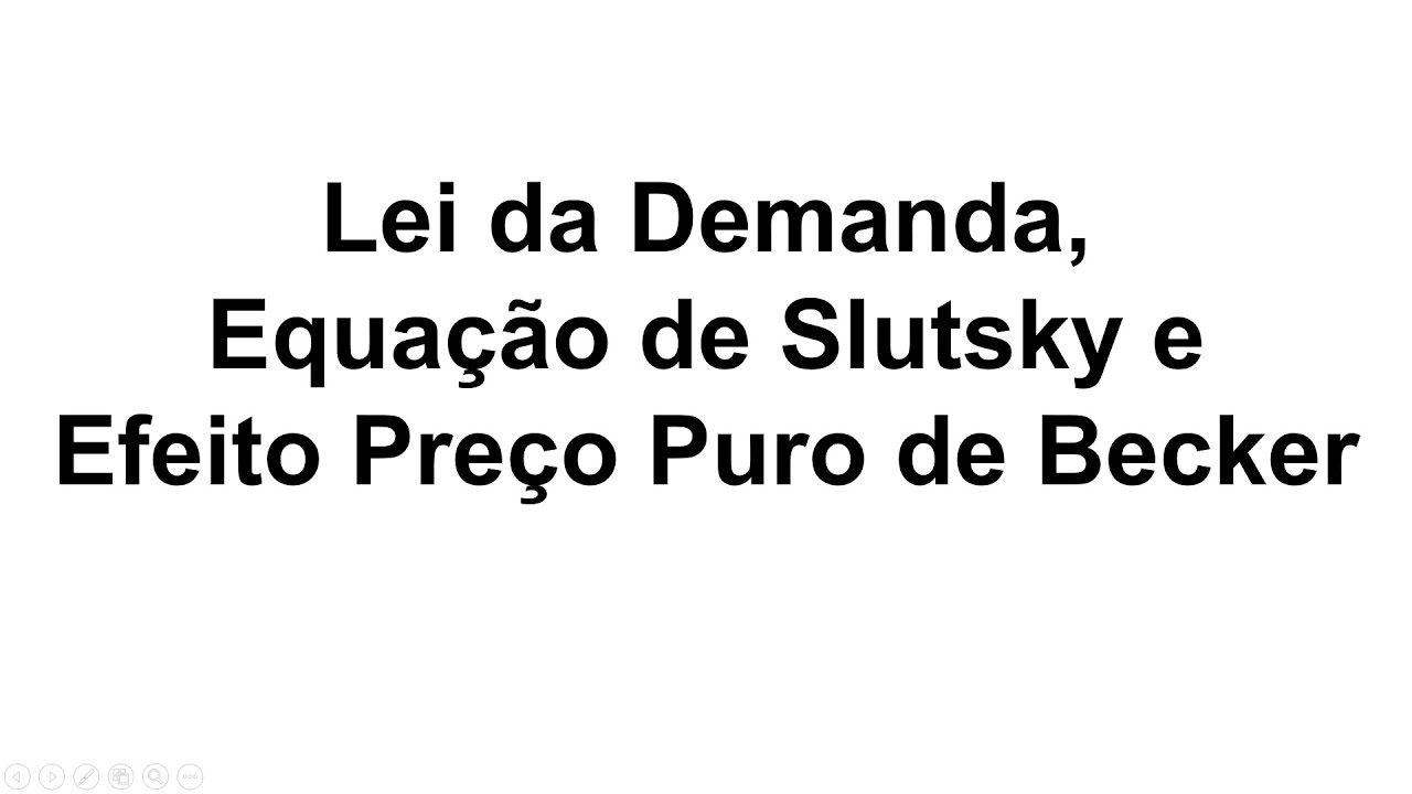 Lei da Demanda, Equação de Slutsky e Efeito Preço Puro de Becker