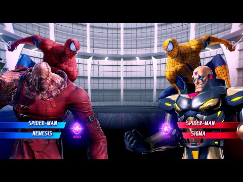 Spiderman & Nemesis vs Sigma & Spiderman (Very Hard) | 4K UHD Gameplay